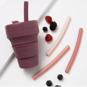 Stojo | Collapsible Cup with 4 Reusable Straws